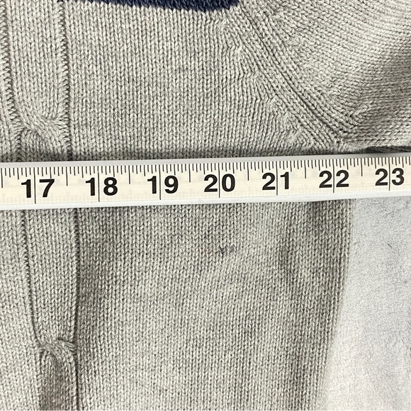 Dockers Color Block Sweater Cotton Sz XL Crew Neck Grey Blue - Picture 6 of 9